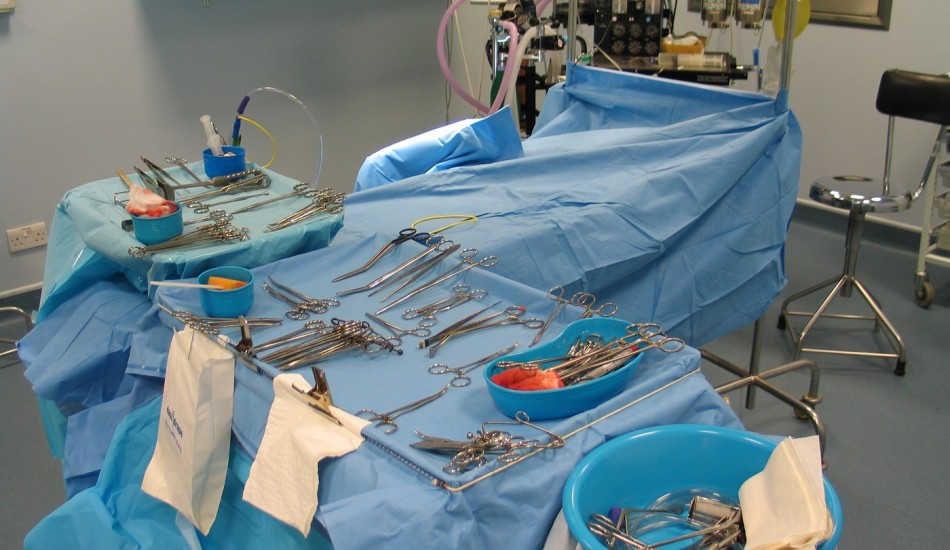 Fully equipped modern operating theatre film studio sets The Hospital