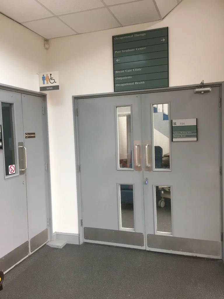 doors with signage